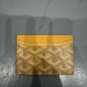 Goyard Mustard Yellow Goyardine Card Holder